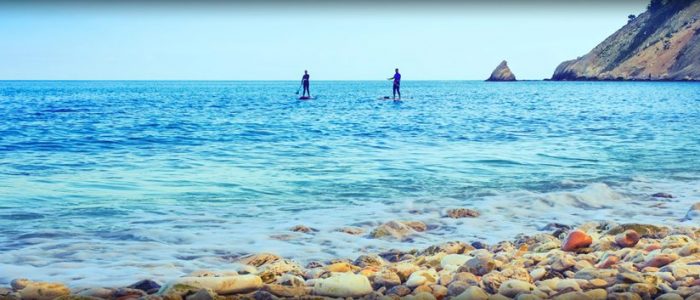 Stand up paddling bij Portonova, Le Marche